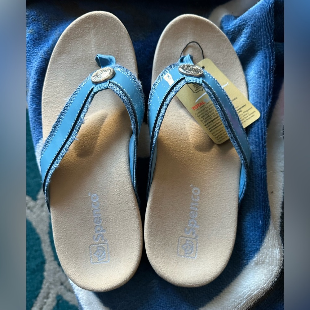 Spenco Orthotic leather thong sandal